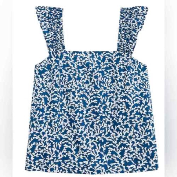 J.Crew smocked ruffle shoulder tank top - Picture 8 of 8